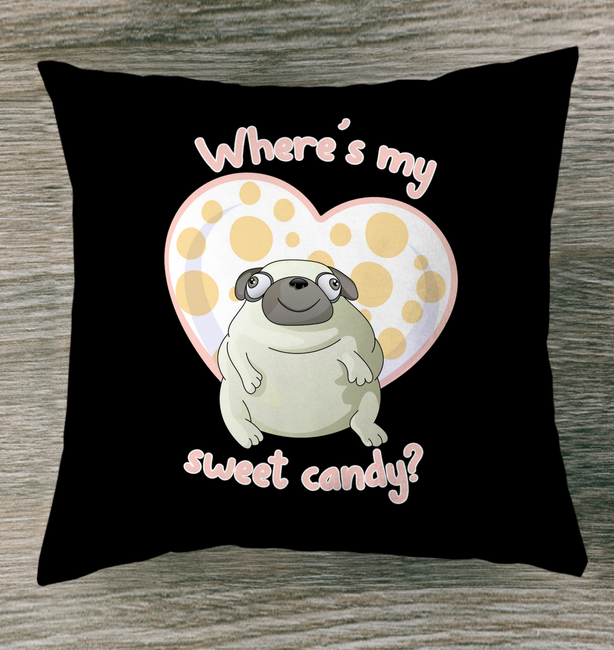 Where's My Sweet Candy Indoor Pillow