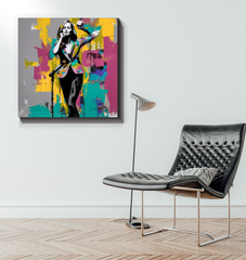 Cosmic Elegance Minimalist Abstract Wrapped Canvas