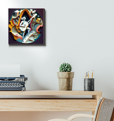 World Music Mosaic Wrapped Canvas