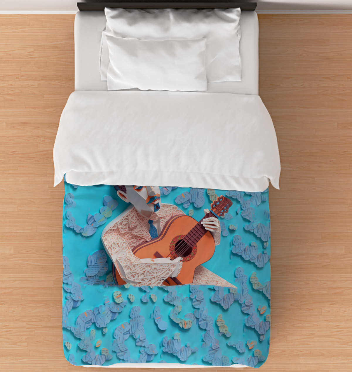 Starry Night Paper Kirigami Duvet Cover