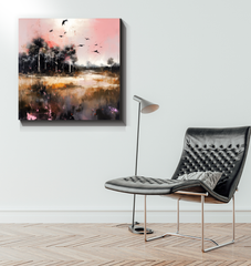 Hidden Waterfall Landscape Wrapped Canvas