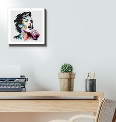 Abstract psychedelic art on canvas for home decor