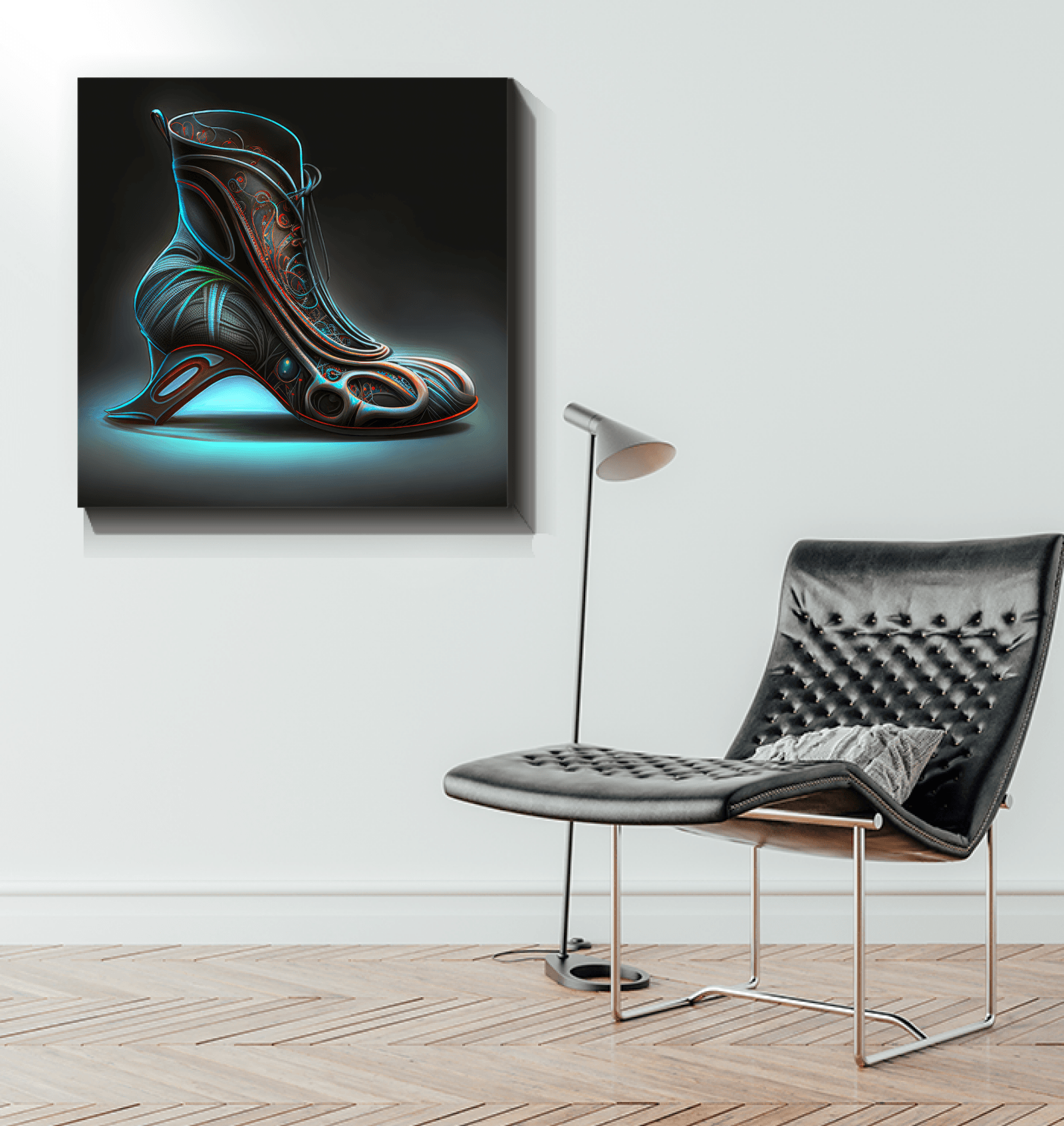 Elegance of Tomorrow - Wrapped Canvas Shoe Art - Beyond T-shirts