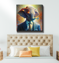 Elephant Dreamscape Wrapped Canvas