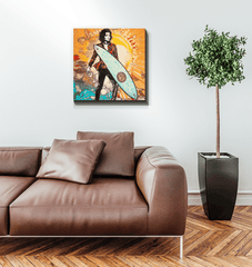 Vibrant surf scene on Surfing 5 09 Canvas