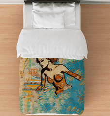 Elegant Surfing 5 24 Duvet Cover with a soothing coastal pattern for a tranquil bedroom ambiance.