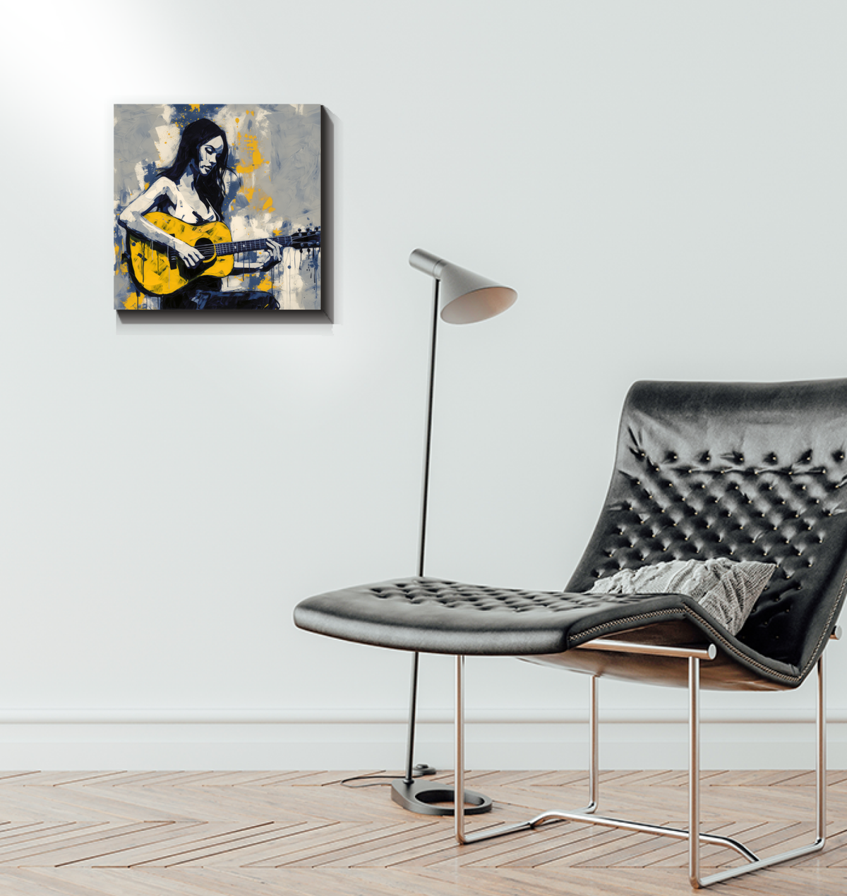 Abstract Echoes Minimalist Abstract Wrapped Canvas