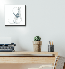 Graceful Cat Window Gaze Canvas - Beyond T-shirts