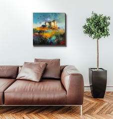 Misty Forest Retreat Wrapped Canvas