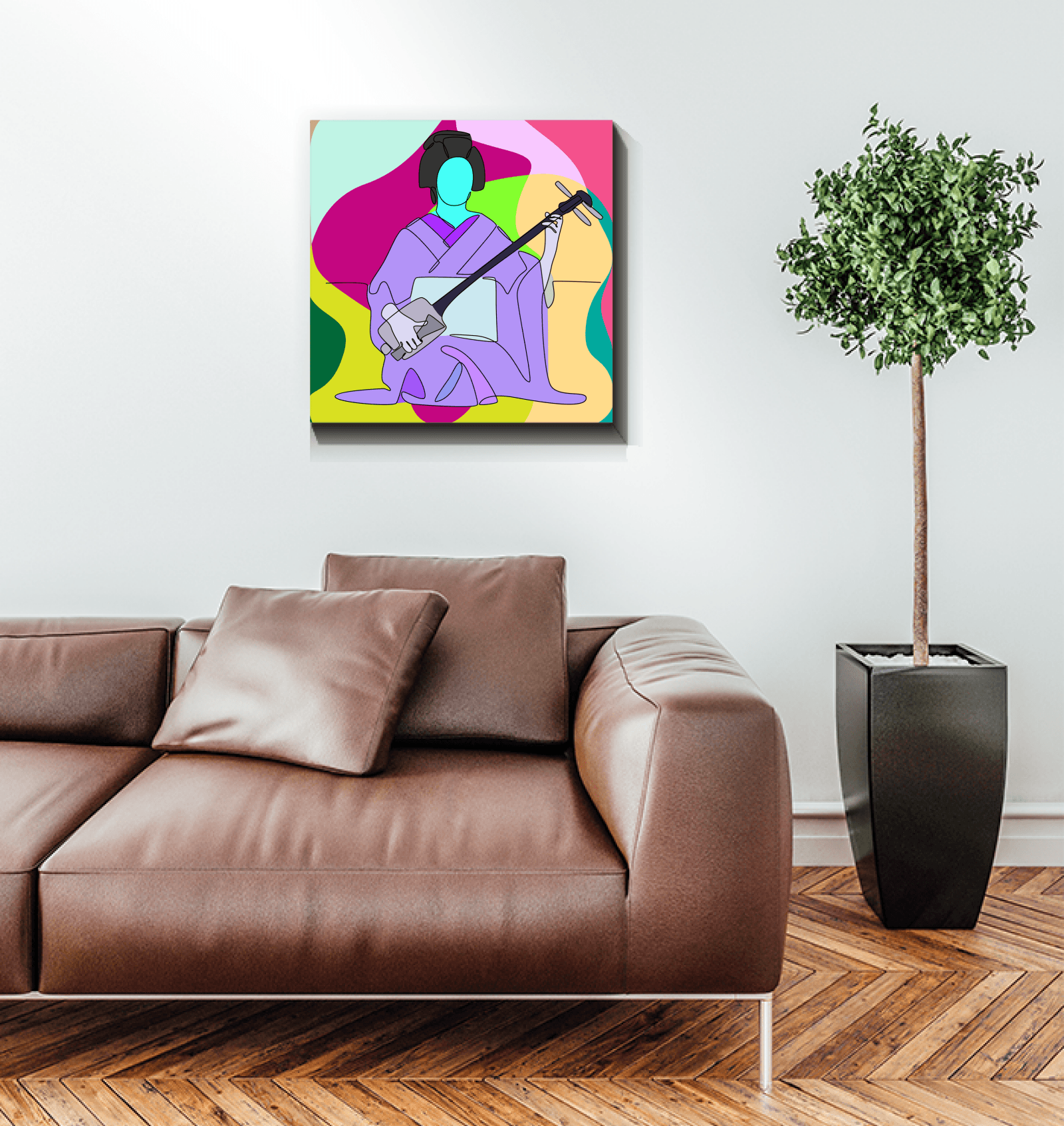 Geisha1 Wrapped Canvas - Beyond T-shirts