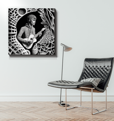 R&B Groove Wrapped Canvas