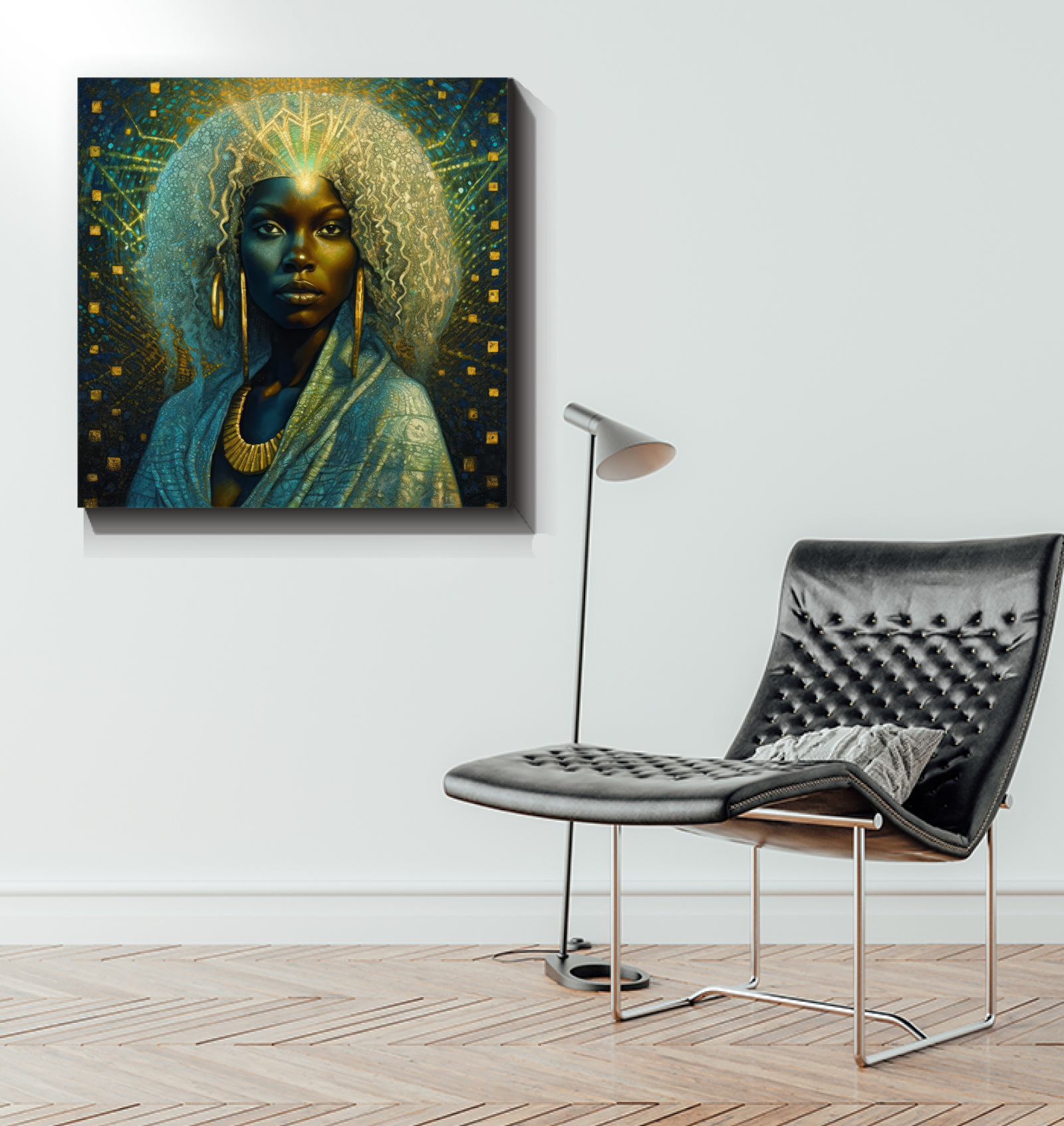 Loft style canvas print for urban-themed interiors.