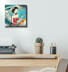 Surfing Majesty Canvas Print - Beyond T-shirts