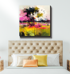 Sunset Splendor Landscape Wrapped Canvas