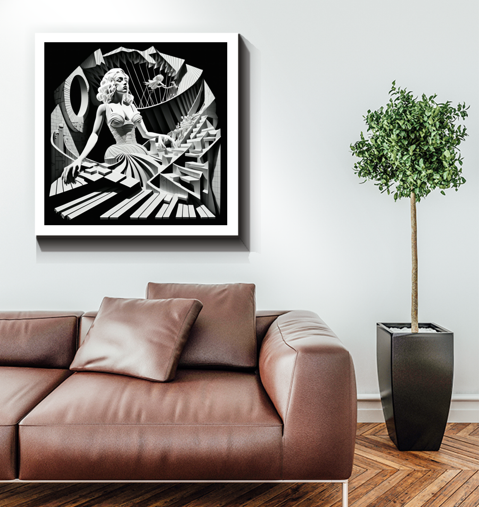 Music-themed canvas art for contemporary home decor.