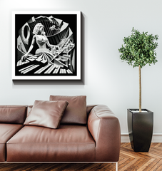 Music-themed canvas art for contemporary home decor.