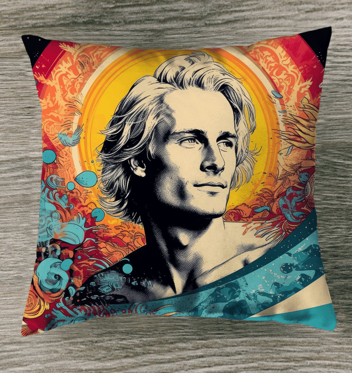 Surfing Serenity Decorative Pillow - Beyond T-shirts