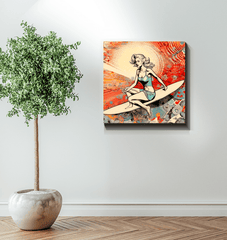 Surfing Stillness Canvas Print - Beyond T-shirts