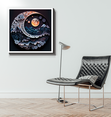 Wrapped canvas depicting night and day symphony.