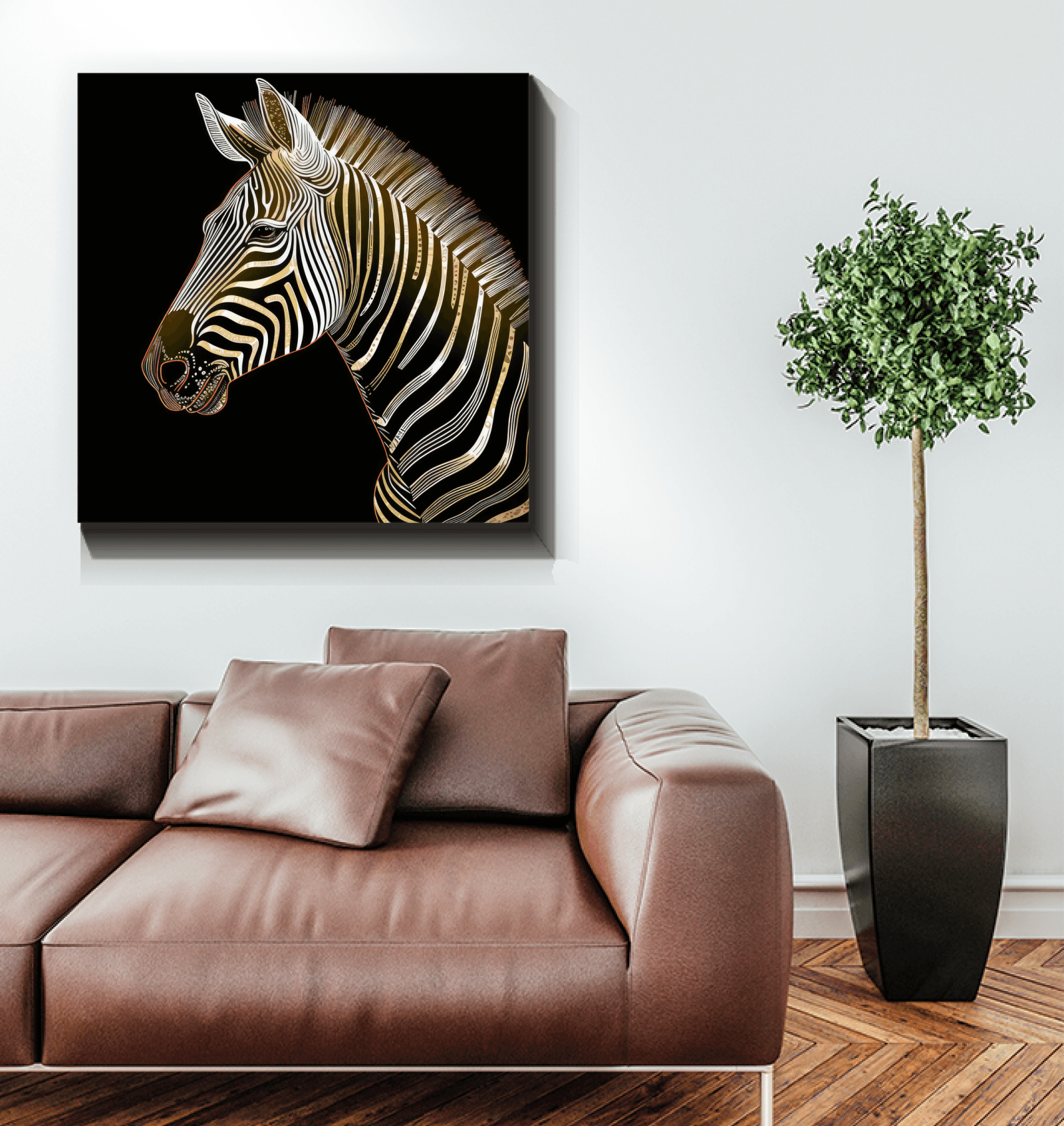 Sunset Silhouette Zebra Canvas - Beyond T-shirts
