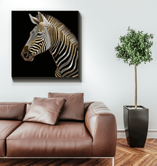 Sunset Silhouette Zebra Canvas - Beyond T-shirts
