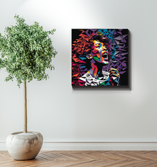 Electric Elegance Wrapped Canvas