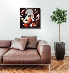 Keyboard Kaleidoscope Wrapped Canvas