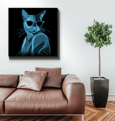 Mystical Cat Encounter Canvas Art - Beyond T-shirts
