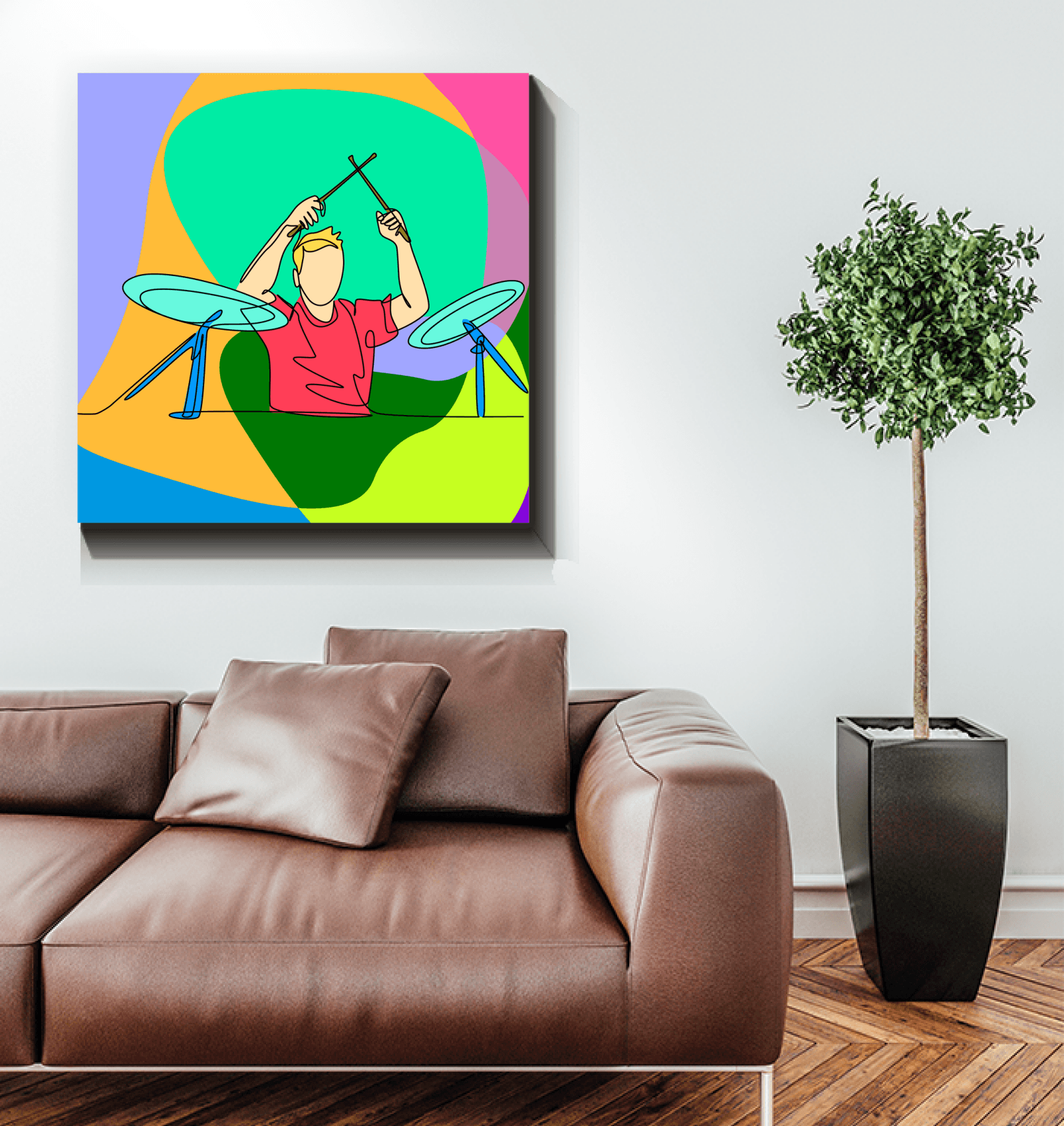 Drummer 1 Wrapped Canvas - Beyond T-shirts