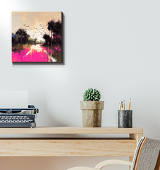Sunrise Over the Horizon Wrapped Canvas