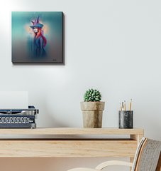 Abstract cosmic design on Cosmic Odyssey Wrapped Canvas for modern spaces