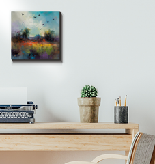 Serene River Reflections Wrapped Canvas