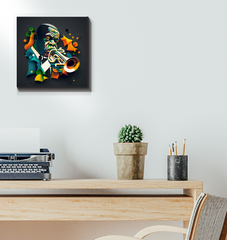 Metal Inferno Wrapped Canvas
