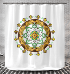 Mandala Blossom Silk Shower Curtain - Beyond T-shirts
