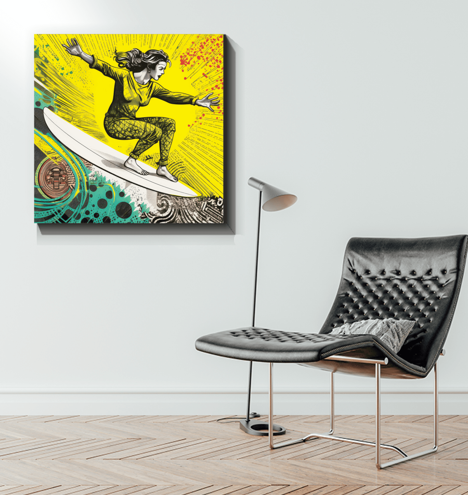 Surfing 1 10 Wrapped Canvas - Beyond T-shirts