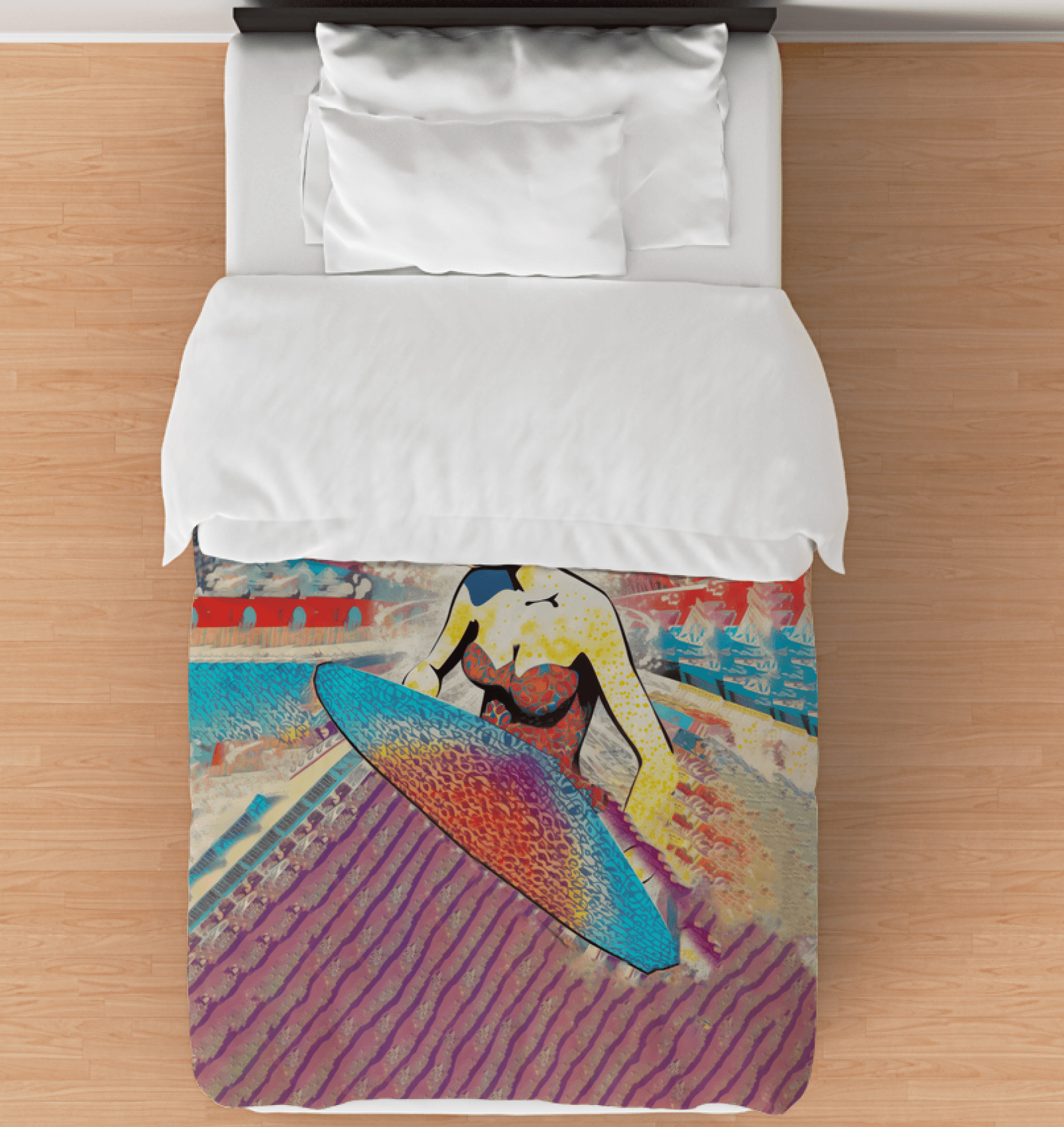 Surfing 1 26 Duvet Cover - Beyond T-shirts