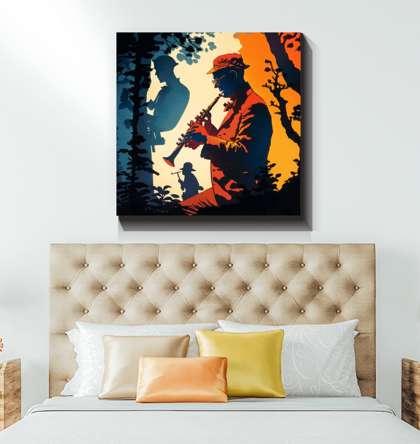 Harmonious Melodies - Abstract Music Canvas Art - Beyond T-shirts