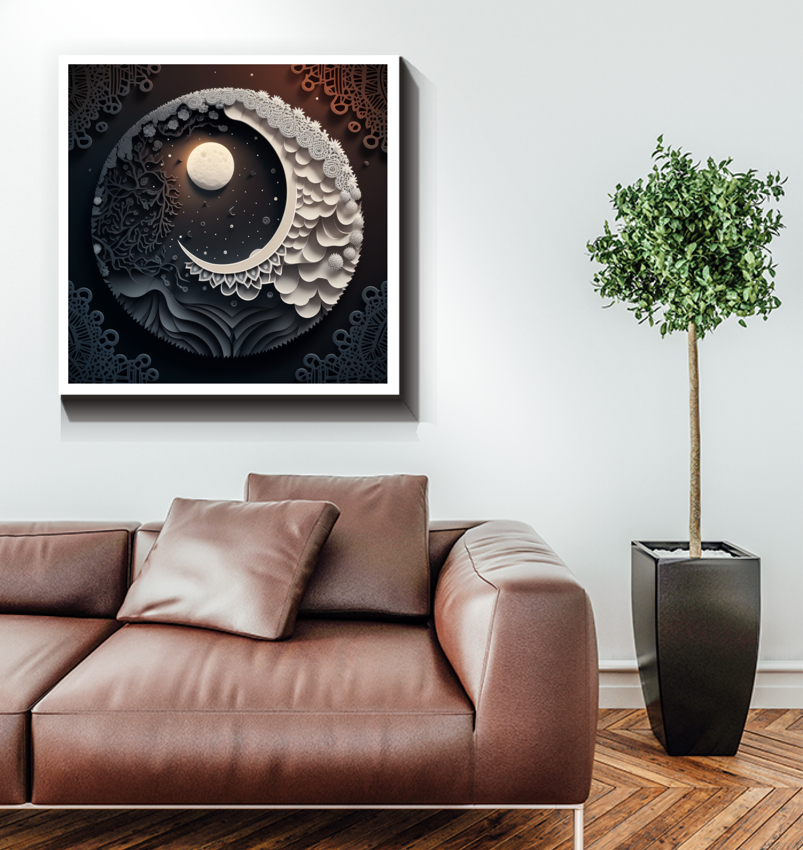 Canvas print showing the interplay between warmth and coolness.