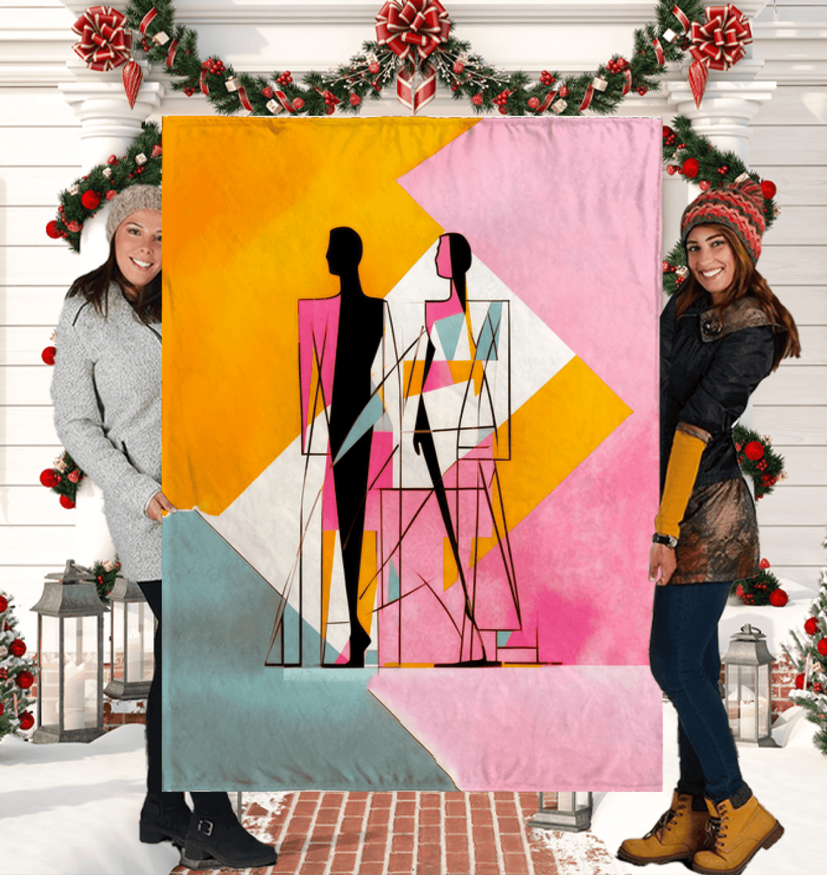 Artistic Abstraction Sherpa Comforter - Beyond T-shirts