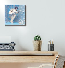 Exotic animal print wrapped canvas for living room