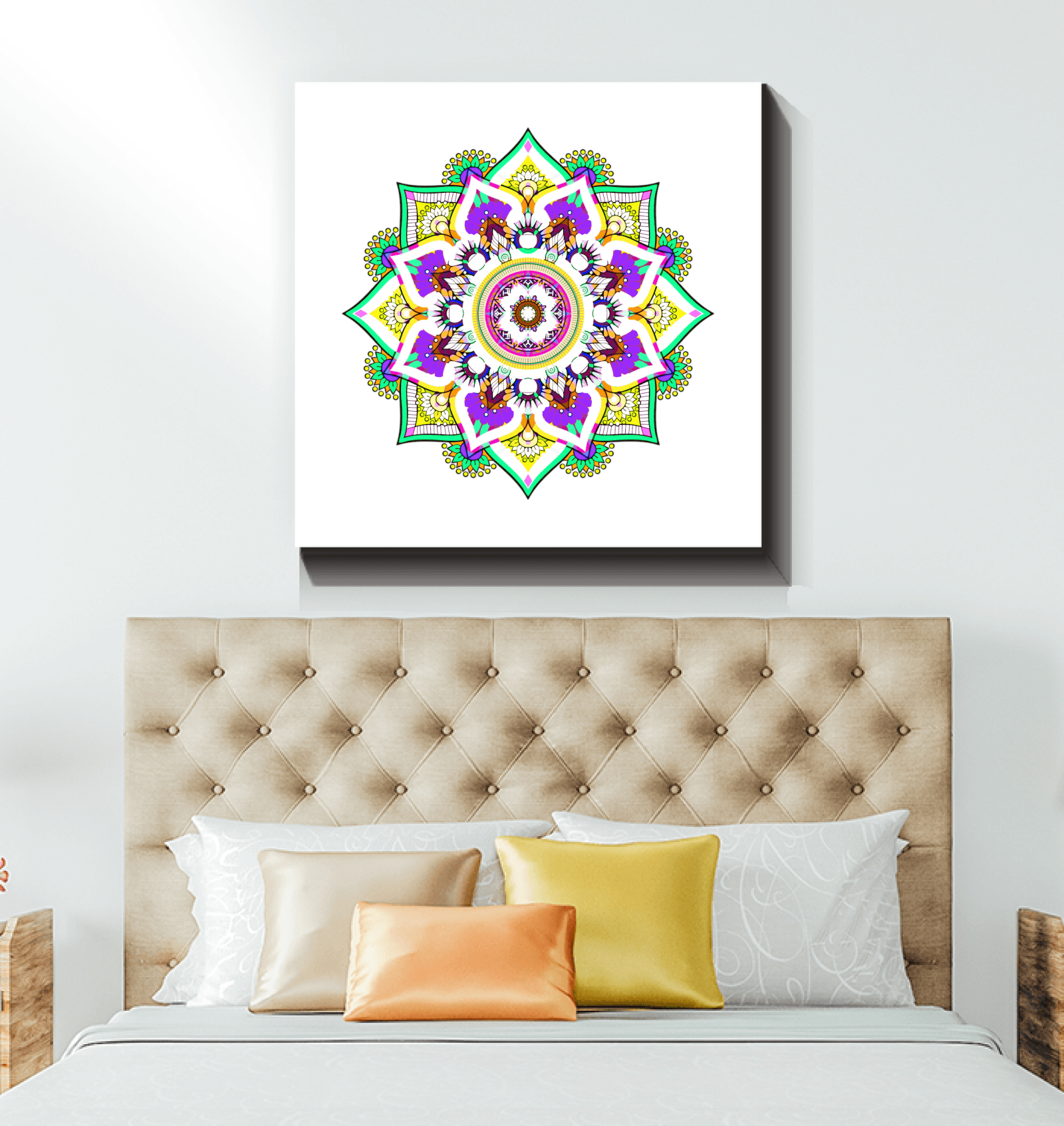 Mystical Mandala Moonlight Canvas - Beyond T-shirts