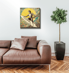 Surfing Reflections Canvas Art - Beyond T-shirts