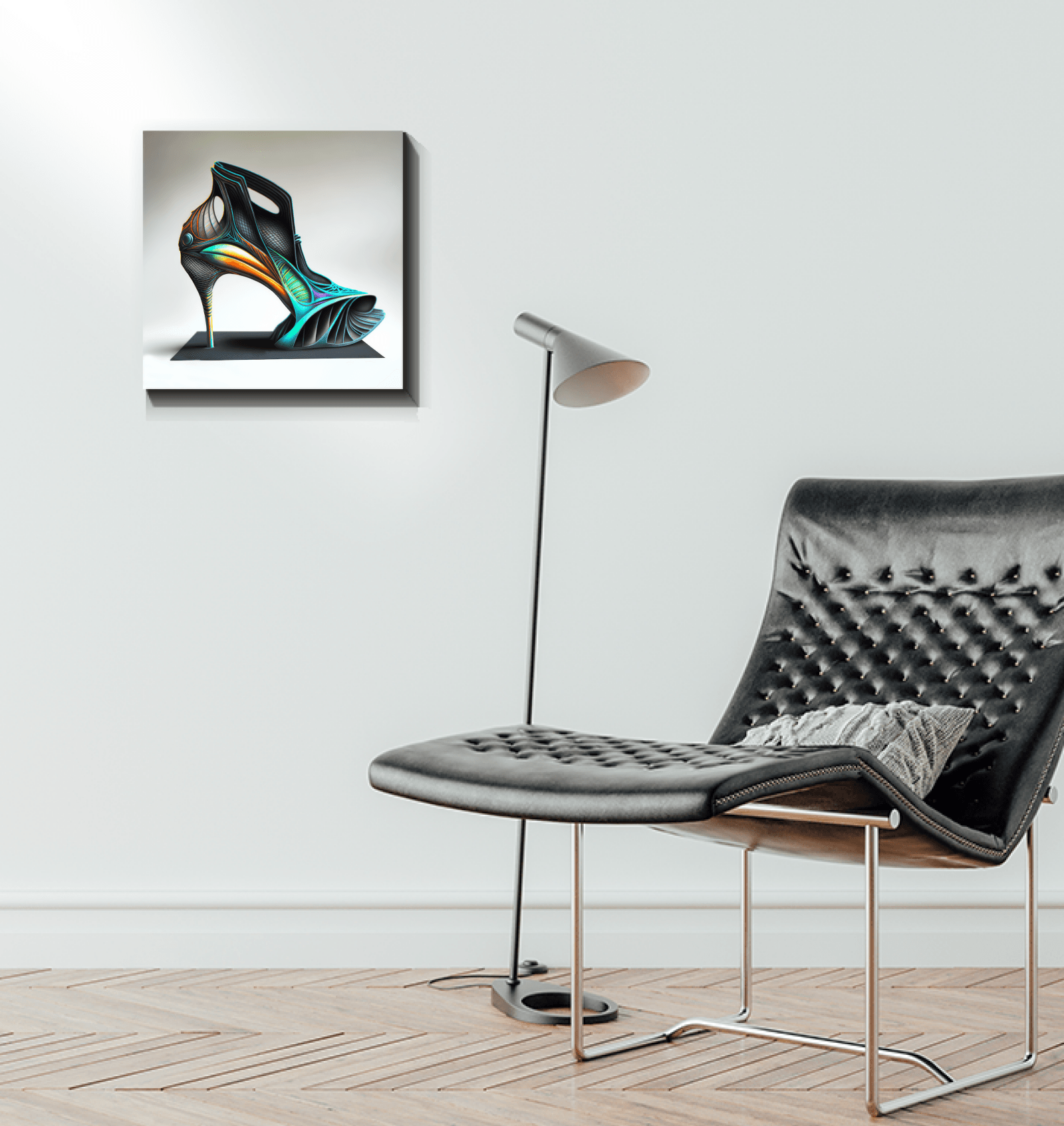 Futuristic Footwear Dreams - Canvas Artwork - Beyond T-shirts