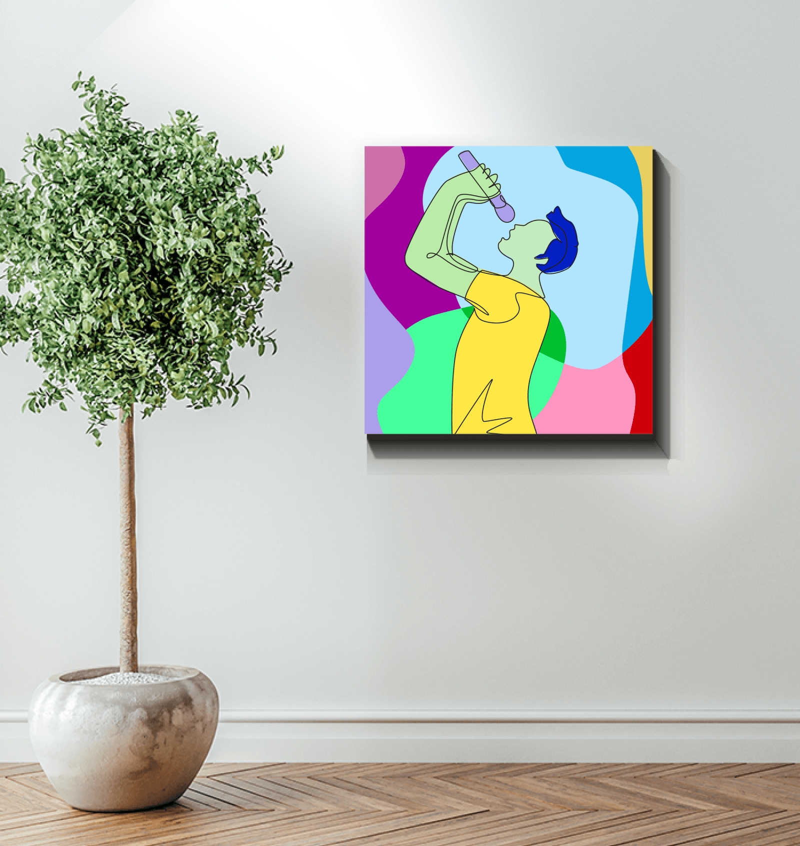 Singing Guy1 Wrapped Canvas - Beyond T-shirts