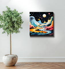 Lustrous Lagoon Tropical Landscape Canvas