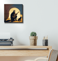 SurArt 72 Wrapped Canvas in a chic study, blending seamlessly with intellectual and creative vibes.