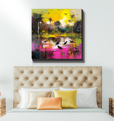 Rolling Hills Landscape Wrapped Canvas