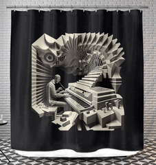 Rhythmic Rain Shower Curtain