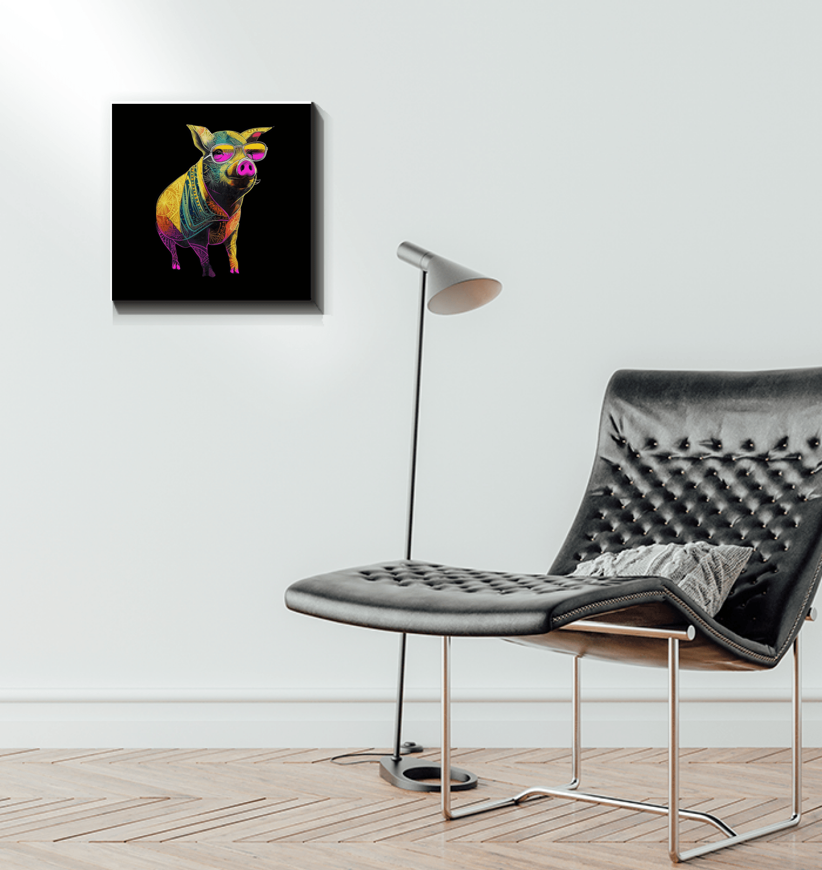 Playful Piglet Canvas Art - Beyond T-shirts