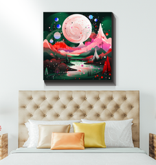 Lustrous Lavender Field Landscape Canvas